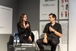 © Michael Seirer Photography — BOOK DAYS FOTO WIEN 2023: (von l. nach r.) Ruth Horak (Kunsthistorikerin), Klaus Pichler (Künstler)